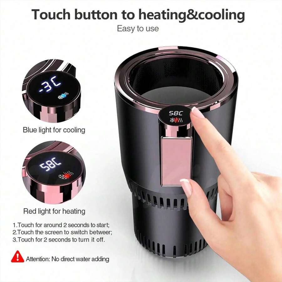 Car Cup Holder Cooler & Warmer – 12V Smart Temperature Control Mug